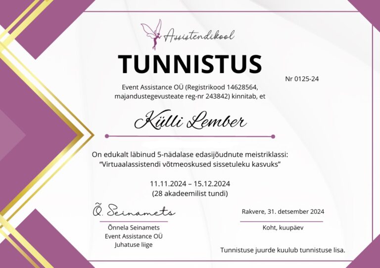 Assitendikooli edasijõudnute meistriklass